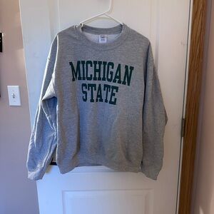 Gildan Gray Michigan State Unisex Crew Neck Sweater